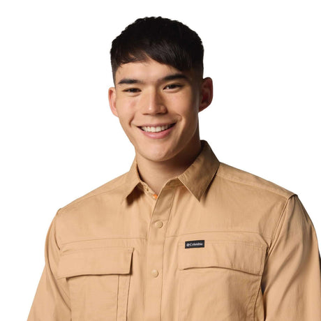 Columbia Men's Landroamer Twill Long Sleeve Shirt Shark / Small-Shark / Medium-Shark / Large-Shark / X-Large-Shark / XX-Large - 53 Degrees North 