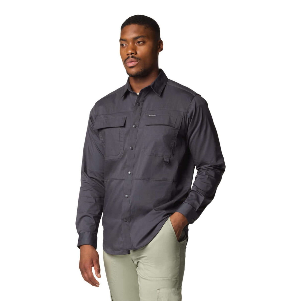 Columbia Men's Landroamer Twill Long Sleeve Shirt Shark / Small-Shark / Medium-Shark / Large-Shark / X-Large-Shark / XX-Large - 53 Degrees North 