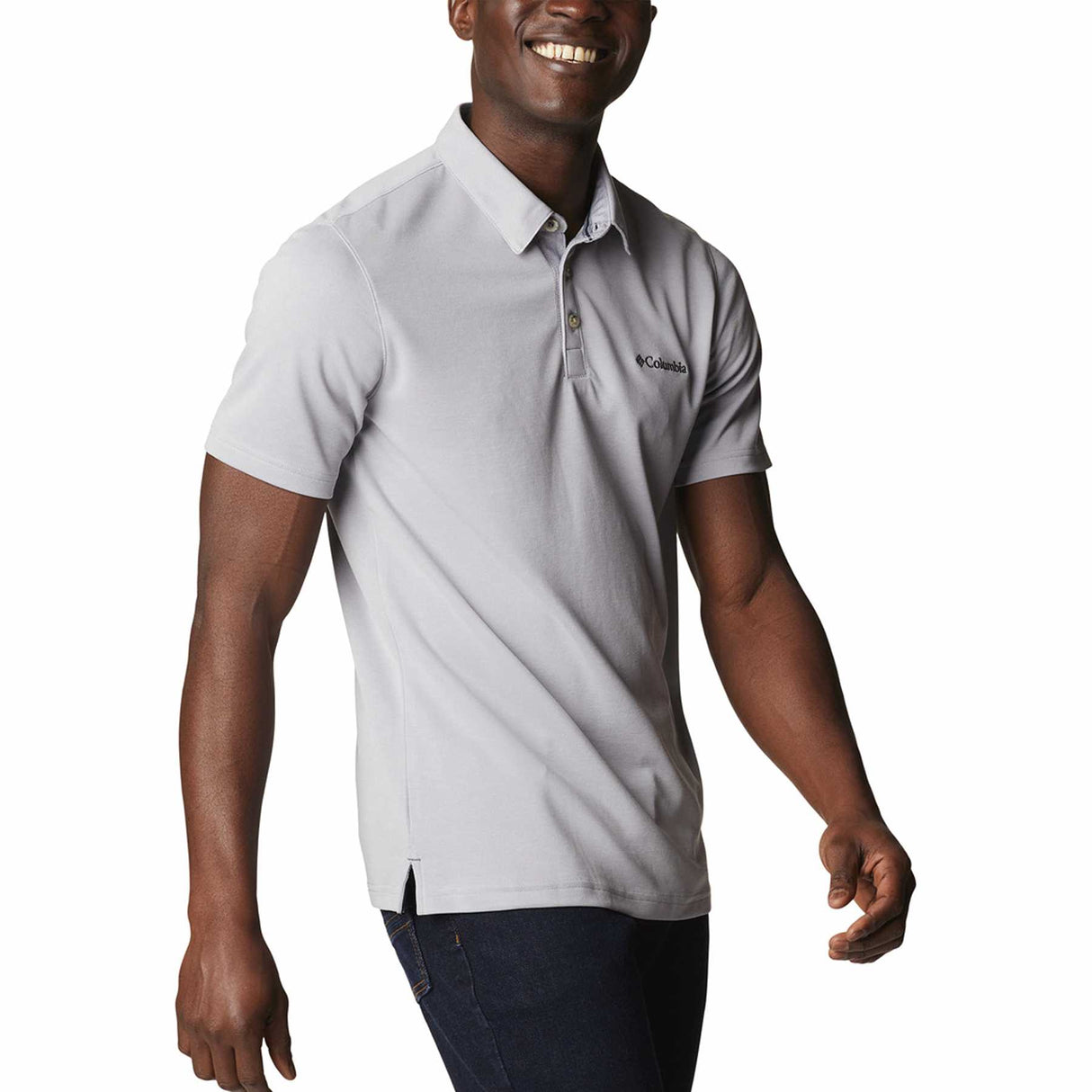 Columbia Men's Nelson Point Polo Collegiate Navy/Graphite / Small-Collegiate Navy/Graphite / Medium-Collegiate Navy/Graphite / Large-Collegiate Navy/Graphite / X-Large-Collegiate Navy/Graphite / XX-Large - 53 Degrees North 