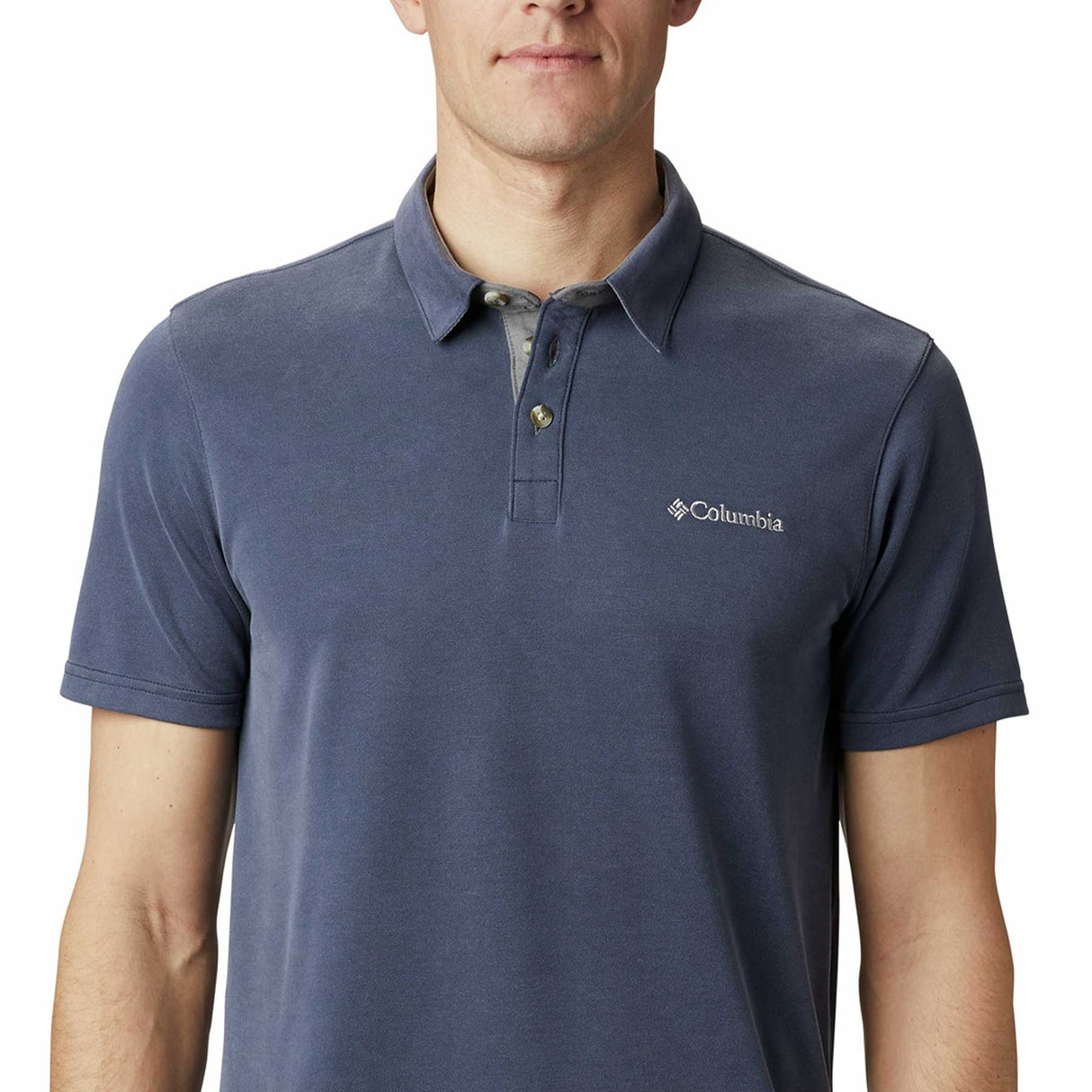 Columbia Men's Nelson Point Polo Collegiate Navy/Graphite / Small-Collegiate Navy/Graphite / Medium-Collegiate Navy/Graphite / Large-Collegiate Navy/Graphite / X-Large-Collegiate Navy/Graphite / XX-Large - 53 Degrees North 