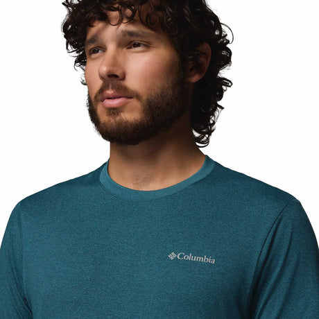 Columbia Men's Parsons Point Short Sleeve Back Graphic T-Shirt Black Heather/Splatter Gem / Small-Black Heather/Splatter Gem / Medium-Black Heather/Splatter Gem / Large-Black Heather/Splatter Gem / X-Large-Black Heather/Splatter Gem / XX-Large - 53 Degrees North 