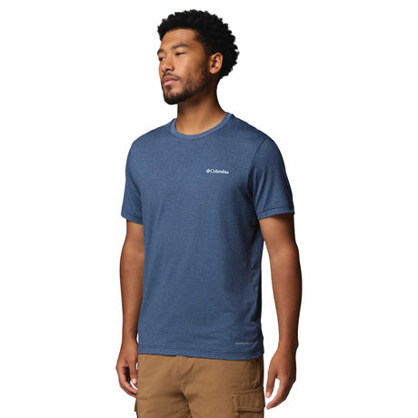 Columbia Men's Parsons Point Short Sleeve Back Graphic T-Shirt Black Heather/Splatter Gem / Small-Black Heather/Splatter Gem / Medium-Black Heather/Splatter Gem / Large-Black Heather/Splatter Gem / X-Large-Black Heather/Splatter Gem / XX-Large - 53 Degrees North 