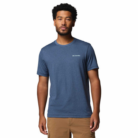 Columbia Men's Parsons Point Short Sleeve Back Graphic T-Shirt Black Heather/Splatter Gem / Small-Black Heather/Splatter Gem / Medium-Black Heather/Splatter Gem / Large-Black Heather/Splatter Gem / X-Large-Black Heather/Splatter Gem / XX-Large - 53 Degrees North 