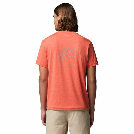 Columbia Men's Parsons Point Short Sleeve Back Graphic T-Shirt Black Heather/Splatter Gem / Small-Black Heather/Splatter Gem / Medium-Black Heather/Splatter Gem / Large-Black Heather/Splatter Gem / X-Large-Black Heather/Splatter Gem / XX-Large - 53 Degrees North 