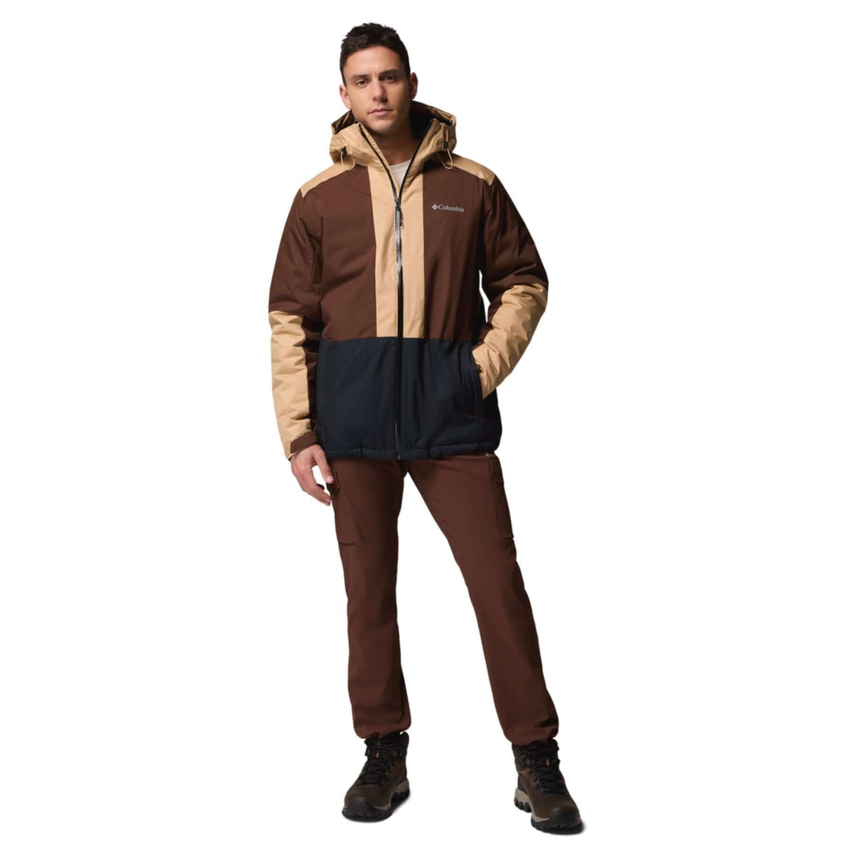 Columbia Men's Point Park II Insulated Jacket Black/Toacco/Canoe / Small-Black/Toacco/Canoe / Medium-Black/Toacco/Canoe / Large-Black/Toacco/Canoe / X-Large-Black/Toacco/Canoe / XX-Large - 53 Degrees North 