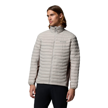 Columbia Men's Powder Pass Hybrid Hooded Jacket Flint Grey/Iron / Small - 53 Degrees North