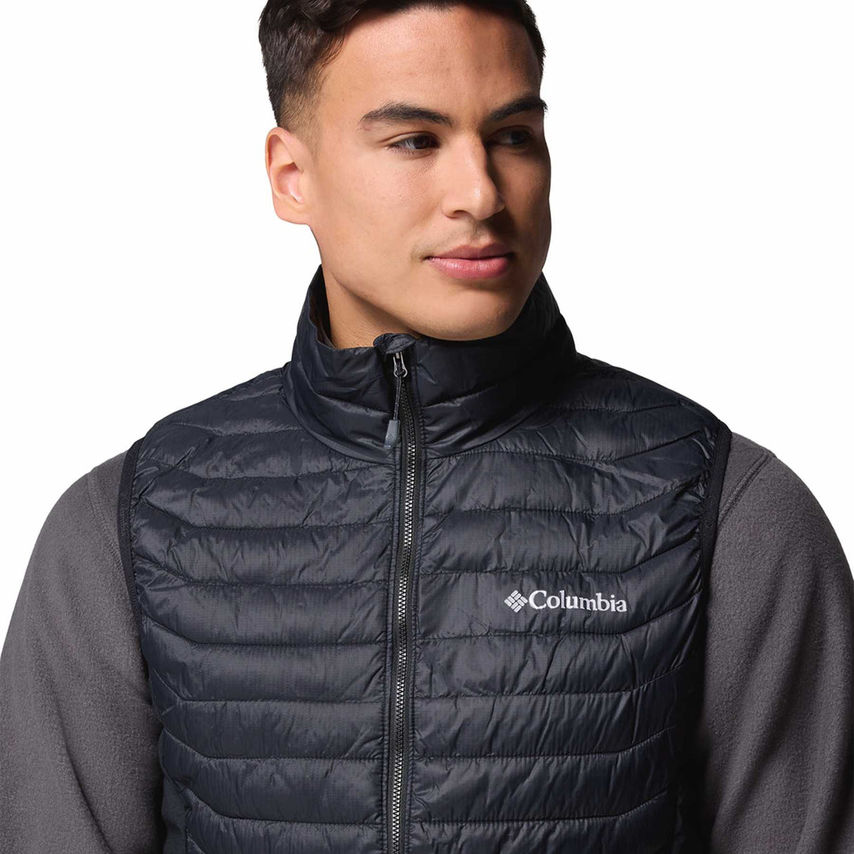 Columbia Men's Powder Pass Hybrid Vest Black / Small-Black / Medium-Black / Large-Black / X-Large-Black / XX-Large - 53 Degrees North 