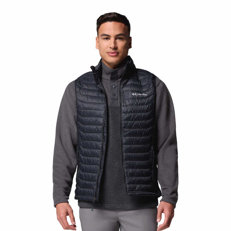 Columbia Men's Powder Pass Hybrid Vest Black / Small-Black / Medium-Black / Large-Black / X-Large-Black / XX-Large - 53 Degrees North 