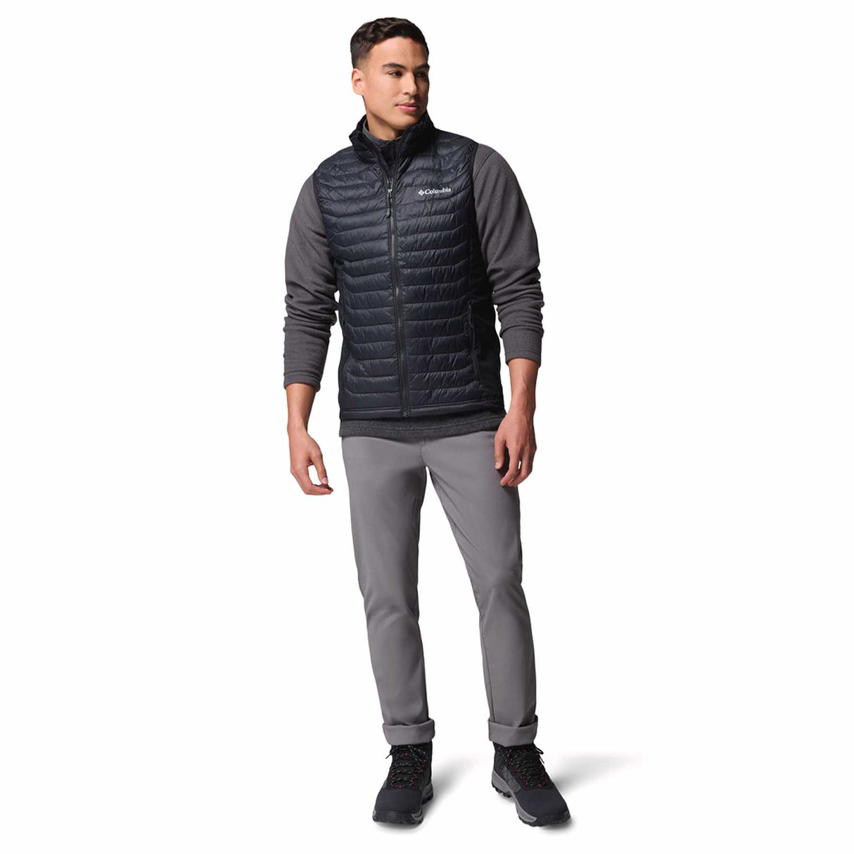 Columbia Men's Powder Pass Hybrid Vest Black / Small-Black / Medium-Black / Large-Black / X-Large-Black / XX-Large - 53 Degrees North 