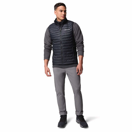 Columbia Men's Powder Pass Hybrid Vest Black / Small-Black / Medium-Black / Large-Black / X-Large-Black / XX-Large - 53 Degrees North 