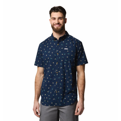 Columbia Men's Rapid Rivers Printed Shirt Collegiate Navy Deserted / Small-Collegiate Navy Deserted / Medium-Collegiate Navy Deserted / Large-Collegiate Navy Deserted / X-Large-Collegiate Navy Deserted / XX-Large - 53 Degrees North 
