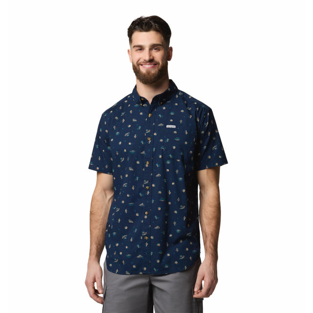 Columbia Men's Rapid Rivers Printed Shirt Collegiate Navy Deserted / Small-Collegiate Navy Deserted / Medium-Collegiate Navy Deserted / Large-Collegiate Navy Deserted / X-Large-Collegiate Navy Deserted / XX-Large - 53 Degrees North 