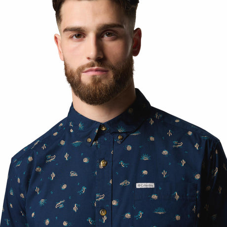 Columbia Men's Rapid Rivers Printed Shirt Collegiate Navy Deserted / Small-Collegiate Navy Deserted / Medium-Collegiate Navy Deserted / Large-Collegiate Navy Deserted / X-Large-Collegiate Navy Deserted / XX-Large - 53 Degrees North 