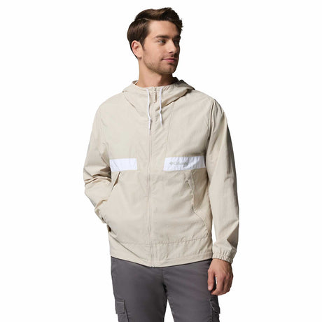Columbia Men's Spire Valley Hooded Windbreaker Dark Stone/White / Small-Dark Stone/White / Medium-Dark Stone/White / Large-Dark Stone/White / X-Large-Dark Stone/White / XX-Large - 53 Degrees North 