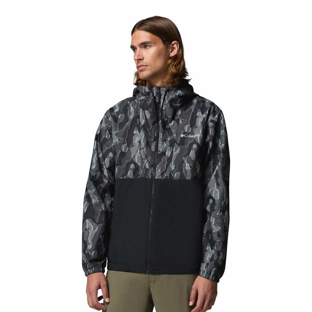 Columbia Men's Spire Valley Novelty Windbreaker Black/Treebark / Small-Black/Treebark / Medium-Black/Treebark / Large-Black/Treebark / X-Large-Black/Treebark / XX-Large - 53 Degrees North 