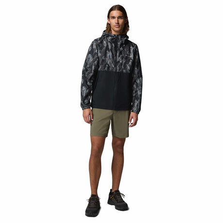 Columbia Men's Spire Valley Novelty Windbreaker Black/Treebark / Small-Black/Treebark / Medium-Black/Treebark / Large-Black/Treebark / X-Large-Black/Treebark / XX-Large - 53 Degrees North 