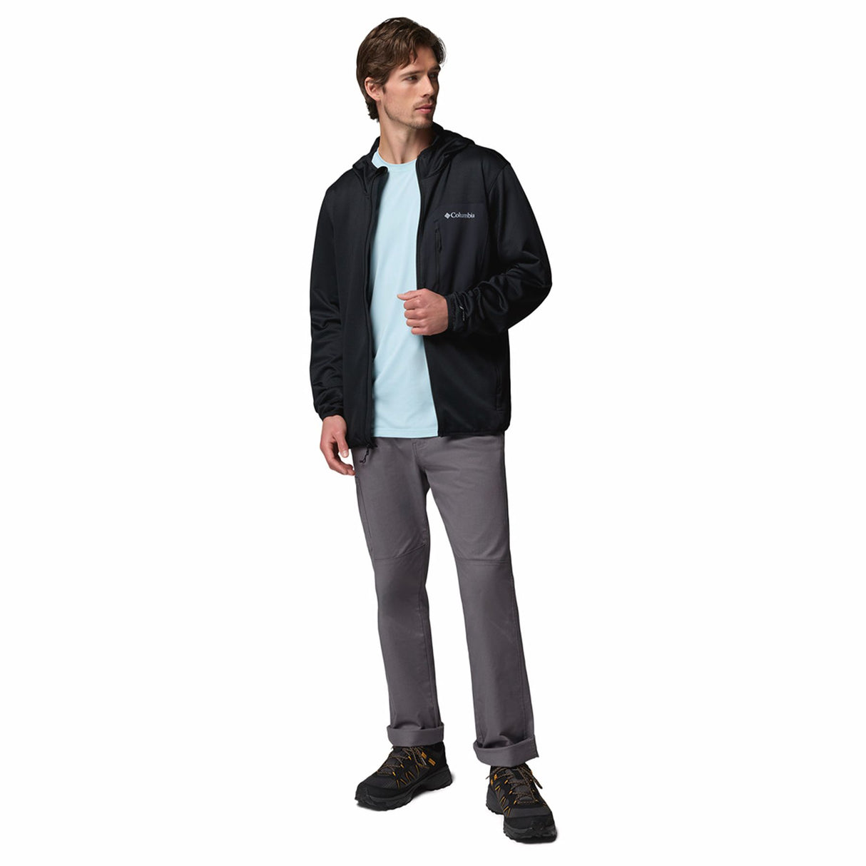Columbia Men's Tall Heights Hooded Fleece Jacket Black / Small - 53 Degrees North