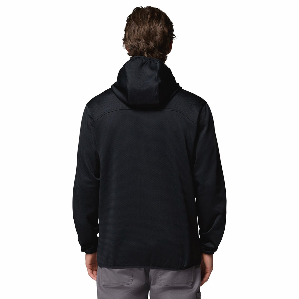 Columbia Men's Tall Heights Hooded Grid Fleece Full Zip Fleece Jacket Black / Small-Black / Medium-Black / Large-Black / X-Large-Black / XX-Large - 53 Degrees North 