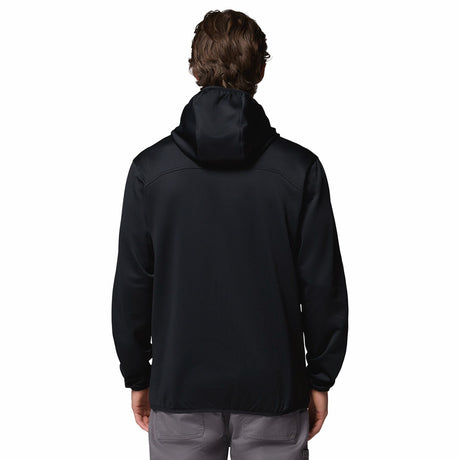 Columbia Men's Tall Heights Hooded Grid Fleece Full Zip Fleece Jacket Black / Small-Black / Medium-Black / Large-Black / X-Large-Black / XX-Large - 53 Degrees North 