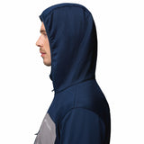 Columbia Men's Tall Heights Hooded Grid Fleece Full Zip Fleece Jacket Black / Small-Black / Medium-Black / Large-Black / X-Large-Black / XX-Large - 53 Degrees North 