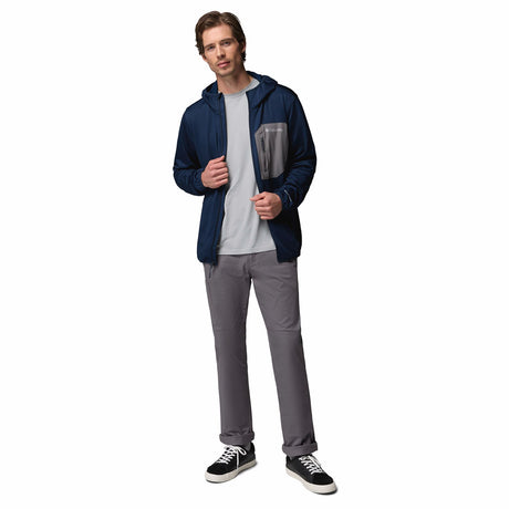 Columbia Men's Tall Heights Hooded Grid Fleece Full Zip Fleece Jacket Black / Small-Black / Medium-Black / Large-Black / X-Large-Black / XX-Large - 53 Degrees North 