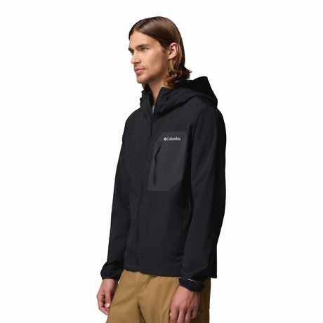 Columbia Men's Tall Heights III Hooded Softshell Jacket Black / Small-Black / Medium-Black / Large-Black / X-Large-Black / XX-Large - 53 Degrees North 
