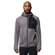 Columbia Men's Triple Canyon Grid Hooded Fleece Jacket City Grey/Black / Small-City Grey/Black / Medium-City Grey/Black / Large-City Grey/Black / X-Large-City Grey/Black / XX-Large - 53 Degrees North 