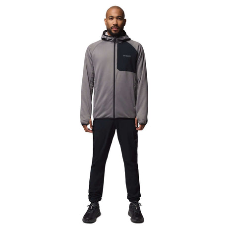 Columbia Men's Triple Canyon Grid Hooded Fleece Jacket City Grey/Black / Small-City Grey/Black / Medium-City Grey/Black / Large-City Grey/Black / X-Large-City Grey/Black / XX-Large - 53 Degrees North 