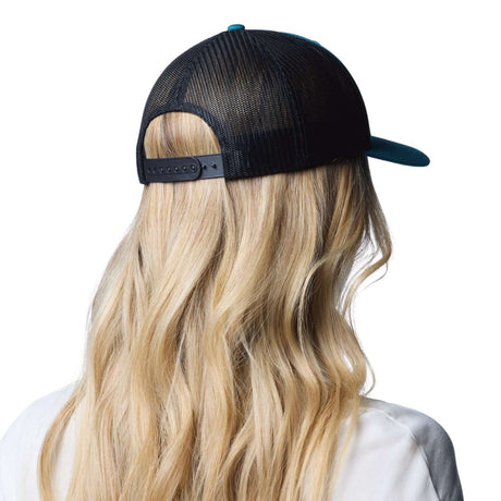 Columbia Mesh Snap Back Hat Black/Weld-River Blue/Black/Circular Landscape-Coll Navy/Columbia Grey/Mt Hood Circle-Tuscan/Dark Stone/Dark Mountain - 53 Degrees North 