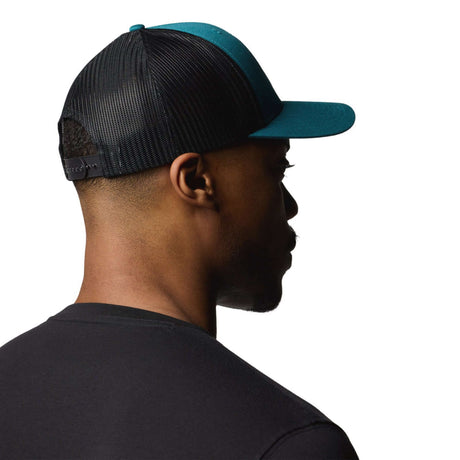 Columbia Mesh Snap Back Hat Black/Weld-River Blue/Black/Circular Landscape-Coll Navy/Columbia Grey/Mt Hood Circle-Tuscan/Dark Stone/Dark Mountain - 53 Degrees North 