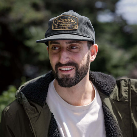 Columbia Packsaddle Corduroy Snap Back Black/CSC Tracks-Camel Brown/Arches-Black/Chenille Patch - 53 Degrees North 