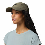Columbia Wellzy Ball Cap Stone Green Seersucker/Mountains Graphic-Dark Mountain/Columbia Script - 53 Degrees North 
