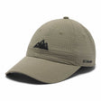 Columbia Wellzy Ball Cap Stone Green Seersucker/Mountains Graphic-Dark Mountain/Columbia Script - 53 Degrees North 