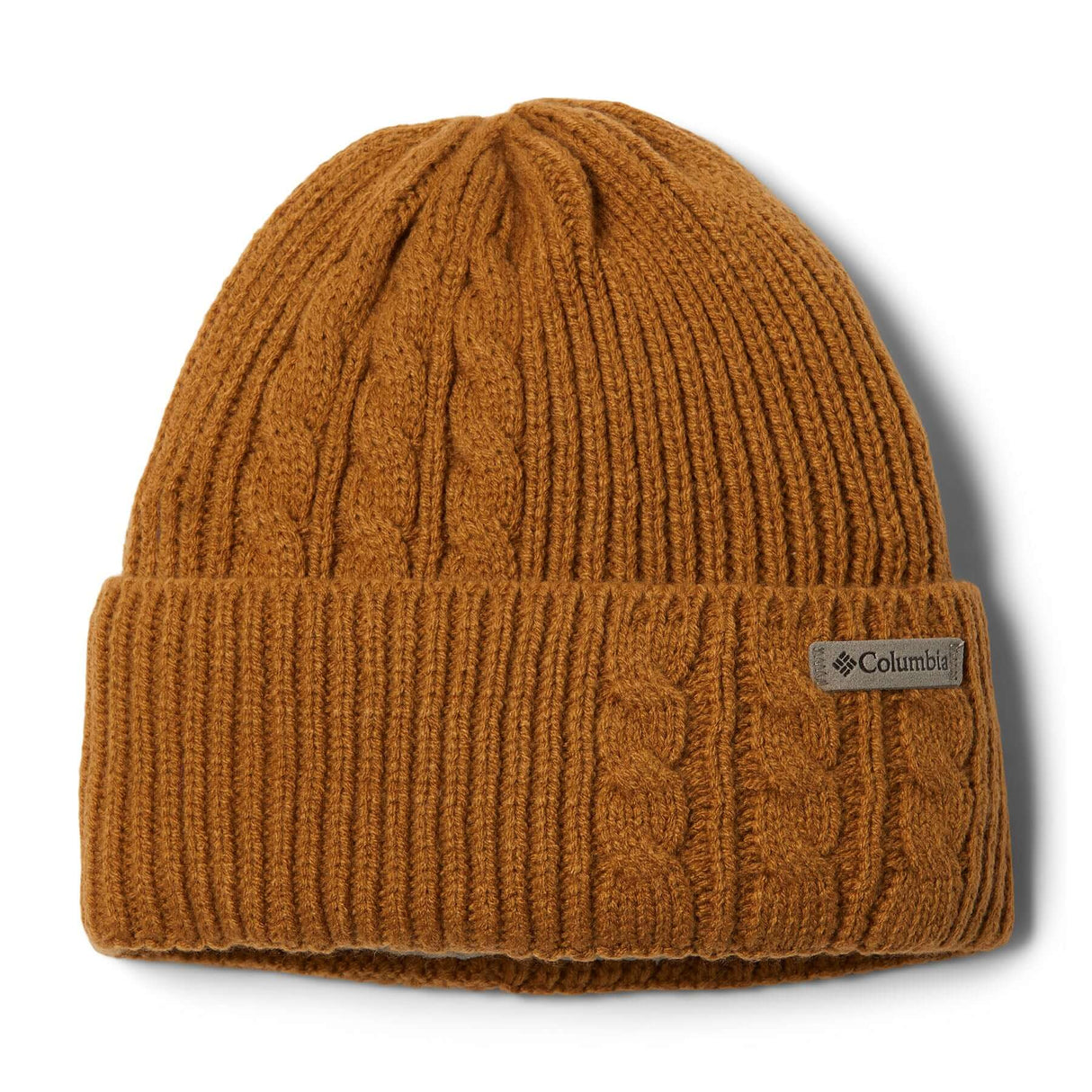 Columbia Women's Agate Pass Cable Knit Beanie Daredevil-Camel Brown - 53 Degrees North 