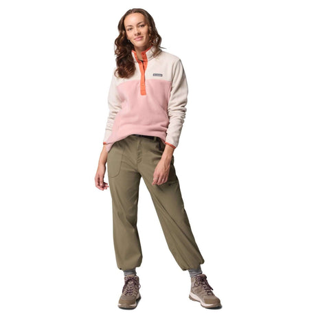 Columbia Women's Benton Springs 1/2 Snap Pullover Lavender Pearl/Share Purple/Shark / X-Small-Lavender Pearl/Share Purple/Shark / Small-Lavender Pearl/Share Purple/Shark / Medium-Lavender Pearl/Share Purple/Shark / Large-Lavender Pearl/Share Purple/Shark / X-Large - 53 Degrees North 