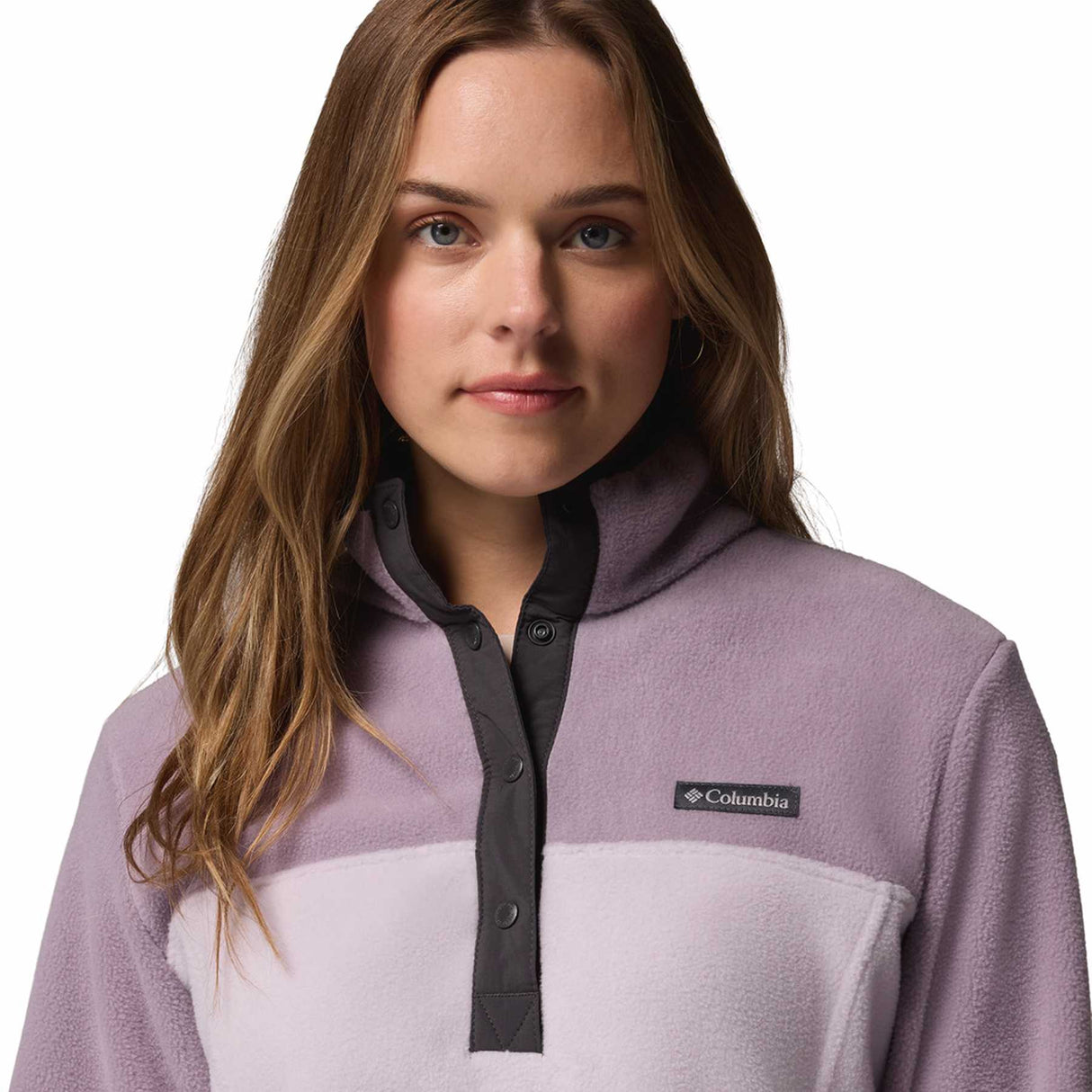 Columbia Women's Benton Springs Half Snap Pullover Lavender Pearl/Shale Purple / X-Small-Lavender Pearl/Shale Purple / Small-Lavender Pearl/Shale Purple / Medium-Lavender Pearl/Shale Purple / Large-Lavender Pearl/Shale Purple / X-Large - 53 Degrees North 