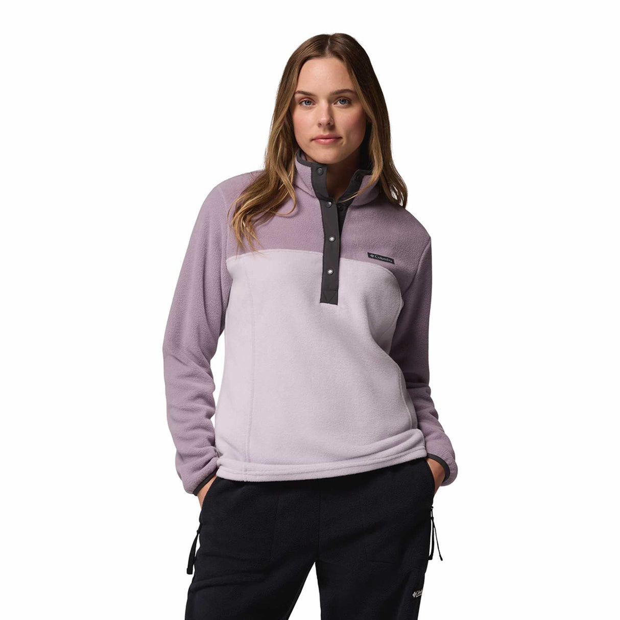 Columbia Women's Benton Springs Half Snap Pullover Lavender Pearl/Shale Purple / X-Small-Lavender Pearl/Shale Purple / Small-Lavender Pearl/Shale Purple / Medium-Lavender Pearl/Shale Purple / Large-Lavender Pearl/Shale Purple / X-Large - 53 Degrees North 
