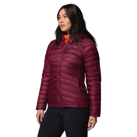 Columbia Women's Corelite Down Hooded Jacket Rich Wine / X-Small-Rich Wine / Small-Rich Wine / Medium-Rich Wine / Large-Rich Wine / X-Large - 53 Degrees North 