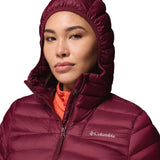 Columbia Women's Corelite Down Hooded Jacket Rich Wine / X-Small-Rich Wine / Small-Rich Wine / Medium-Rich Wine / Large-Rich Wine / X-Large - 53 Degrees North 