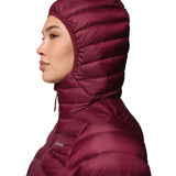 Columbia Women's Corelite Down Hooded Jacket Rich Wine / X-Small-Rich Wine / Small-Rich Wine / Medium-Rich Wine / Large-Rich Wine / X-Large - 53 Degrees North 