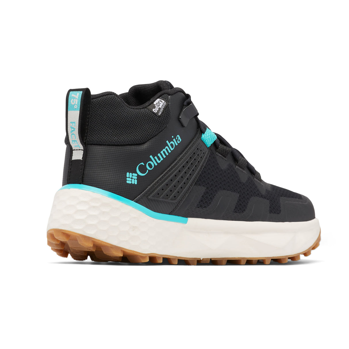 Columbia Women's Facet 75 Mid OutDry Waterproof Hiking Shoes Black/Bright Aqua / UK 4-Black/Bright Aqua / UK 5-Black/Bright Aqua / UK 6-Black/Bright Aqua / UK 7-Black/Bright Aqua / UK 8 - 53 Degrees North 