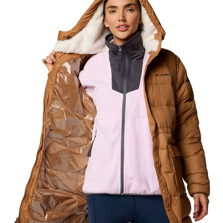 Columbia Women's Harmony Falls Mid Down Jacket Camel Brown / X-Small-Camel Brown / Small-Camel Brown / Medium-Camel Brown / Large-Camel Brown / X-Large - 53 Degrees North 