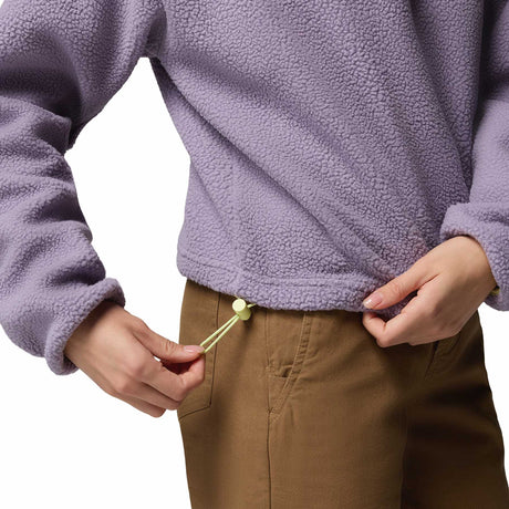 Columbia Women's Helvetia II Cropped Half Snap Fleece Pink Agate/Peppercorn/Flint Grey / X-Small-Pink Agate/Peppercorn/Flint Grey / Small-Pink Agate/Peppercorn/Flint Grey / Medium-Pink Agate/Peppercorn/Flint Grey / Large-Pink Agate/Peppercorn/Flint Grey / X-Large - 53 Degrees North 