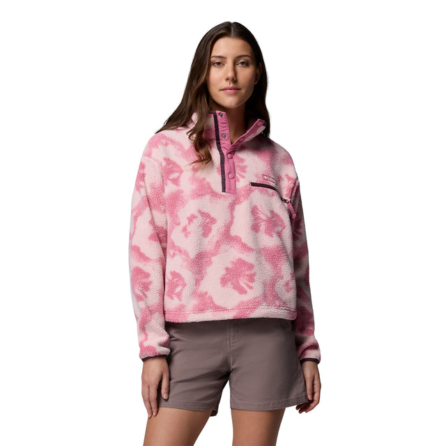 Columbia Women's Helvetia II Printed Cropped Half Snap Fleece Rosette Sprayflower / X-Small-Rosette Sprayflower / Small-Rosette Sprayflower / Medium-Rosette Sprayflower / Large-Rosette Sprayflower / X-Large - 53 Degrees North 