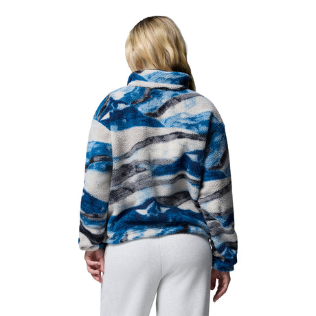 Columbia Women's Helvetia II Printed Cropped Half Snap Fleece Red Oxide/Dyeflower / X-Small - 53 Degrees North