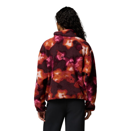 Columbia Women's Helvetia II Printed Cropped Half Snap Fleece Red Oxide/Dyeflower / X-Small - 53 Degrees North
