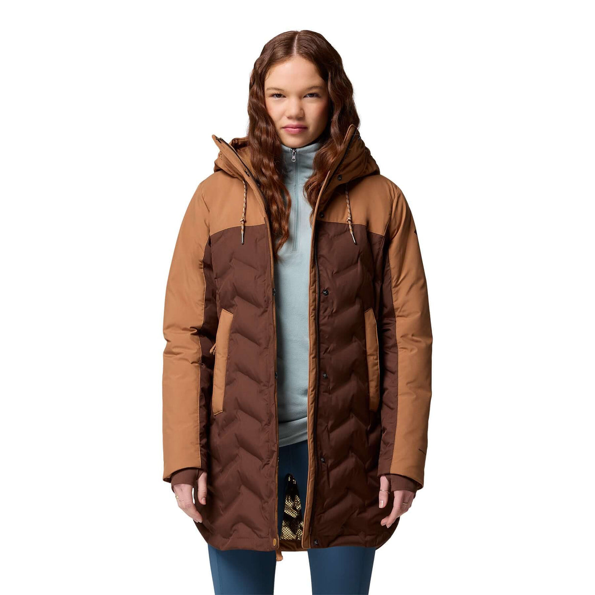 Columbia Women's Mountain Croo III Mid Down Jacket Tobacco/Camel Brown / X-Small-Tobacco/Camel Brown / Small-Tobacco/Camel Brown / Medium-Tobacco/Camel Brown / Large-Tobacco/Camel Brown / X-Large - 53 Degrees North 