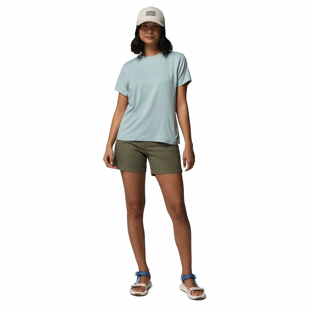 Columbia Women's Parsons Point T-Shirt White Heather/Floral Fun / X-Small-White Heather/Floral Fun / Small-White Heather/Floral Fun / Medium-White Heather/Floral Fun / Large-White Heather/Floral Fun / X-Large - 53 Degrees North 