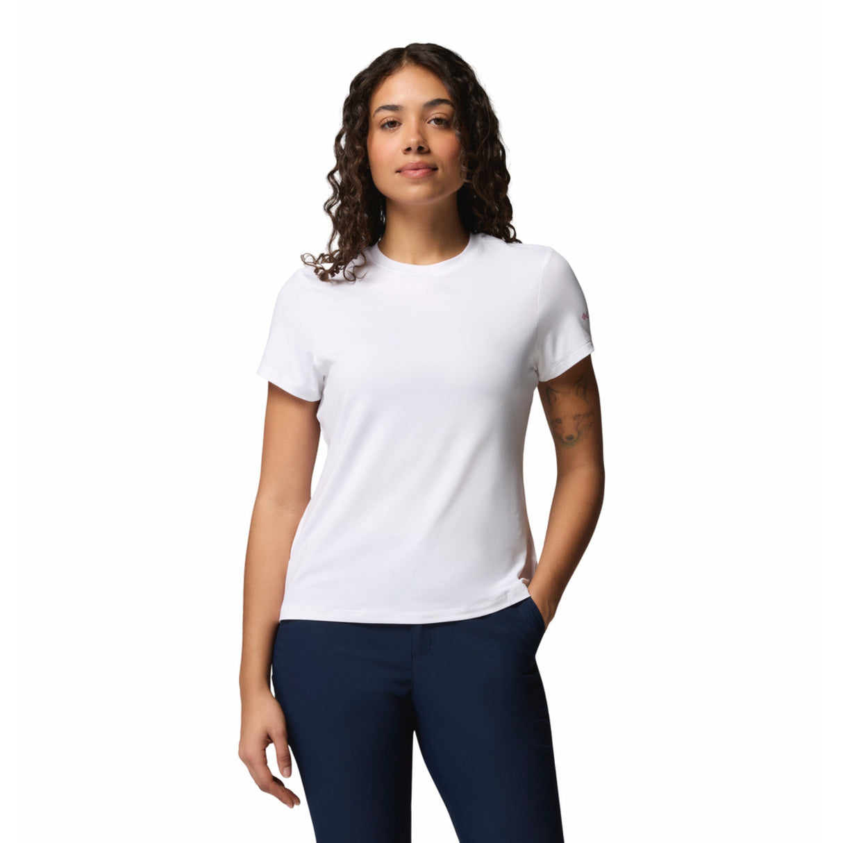 Columbia Women's Parsons Point T-Shirt White Heather/Floral Fun / X-Small-White Heather/Floral Fun / Small-White Heather/Floral Fun / Medium-White Heather/Floral Fun / Large-White Heather/Floral Fun / X-Large - 53 Degrees North 