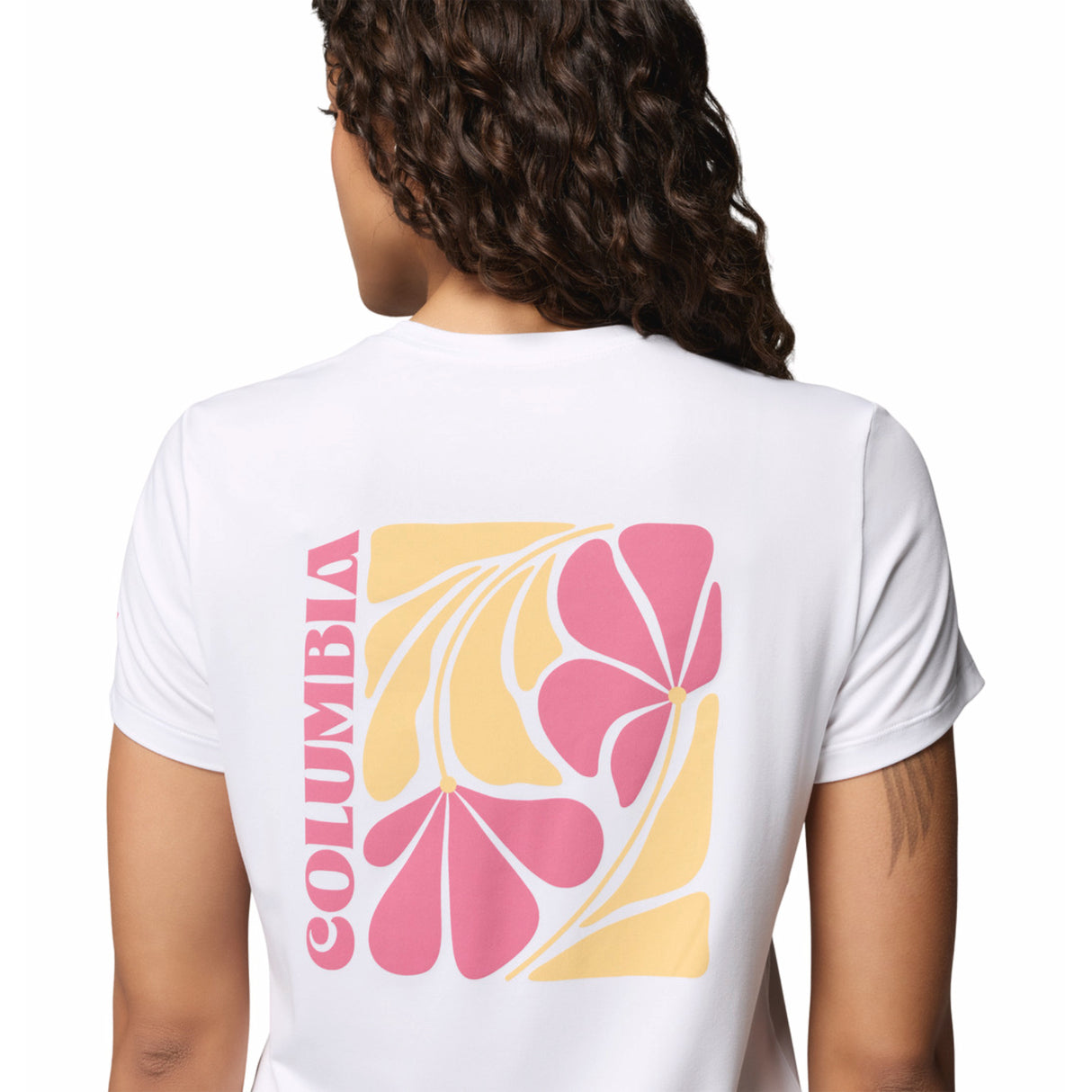 Columbia Women's Parsons Point T-Shirt White Heather/Floral Fun / X-Small-White Heather/Floral Fun / Small-White Heather/Floral Fun / Medium-White Heather/Floral Fun / Large-White Heather/Floral Fun / X-Large - 53 Degrees North 